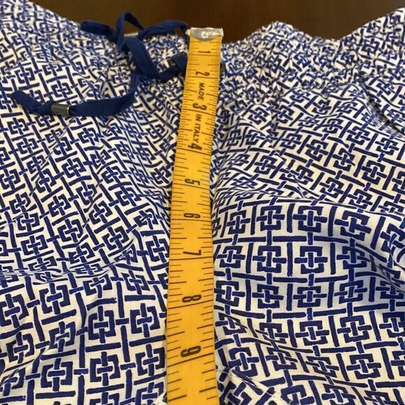 Land’s End Woven Print Stretch Waistband Pants Royal Indigo NWOT Size 2 - Picture 13 of 16